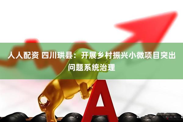 人人配资 四川珙县：开展乡村振兴小微项目突出问题系统治理